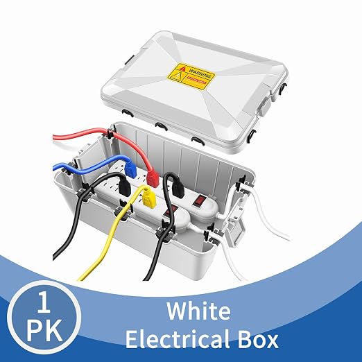 NineLeaf Large Outdoor Waterproof Electrical Grey Box IP54 - Image 8
