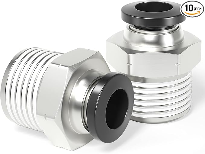 TAILONZ PNEUMATIC Male Straight 6mm Tube OD x 3/8 Inch NPT Thread Push to by TAILONZPNEUMATIC