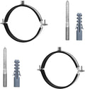 2 Pcs 4.9-5.1 Inch Split Ring Pipe Hanger, 125-130mm Heavy Duty Adjustable Pipe by AKIHISA