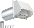 4 Inch Dryer Vent Cover Outside Hooded Wall Vent by JYINCPED