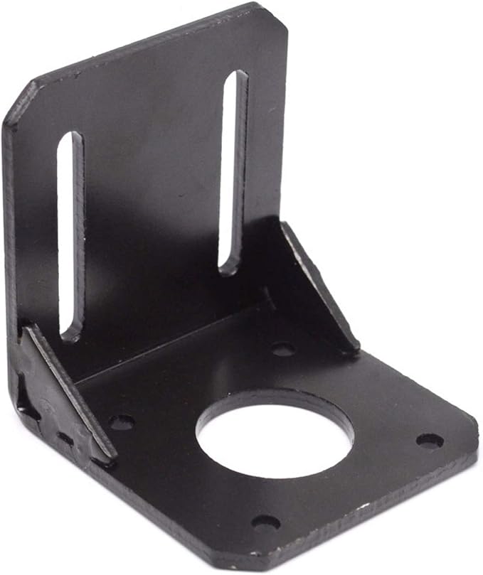 Black 57mm NEMA23 Stepper Motor Mounting Bracket, Alloy Steel L-Shape Fixed Seat by Greartisan