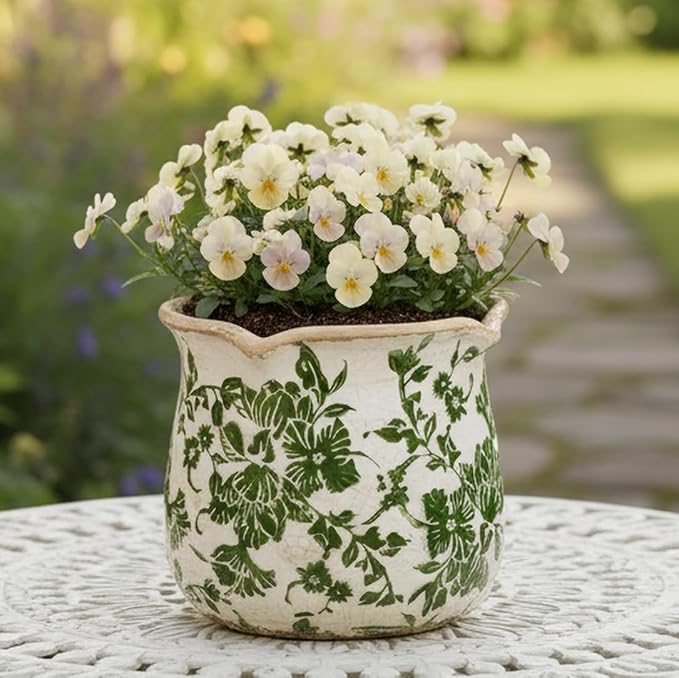 Xiaan Jiaju Tuscan Ceramic Plant Pots, Vintage Planter & Vase - Image 2