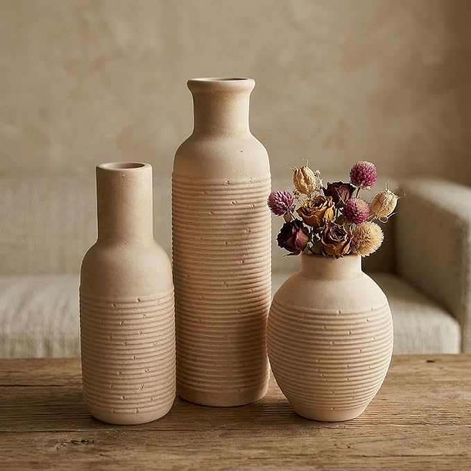 Rustic Farmhouse Vase Set of 3 - Image 3