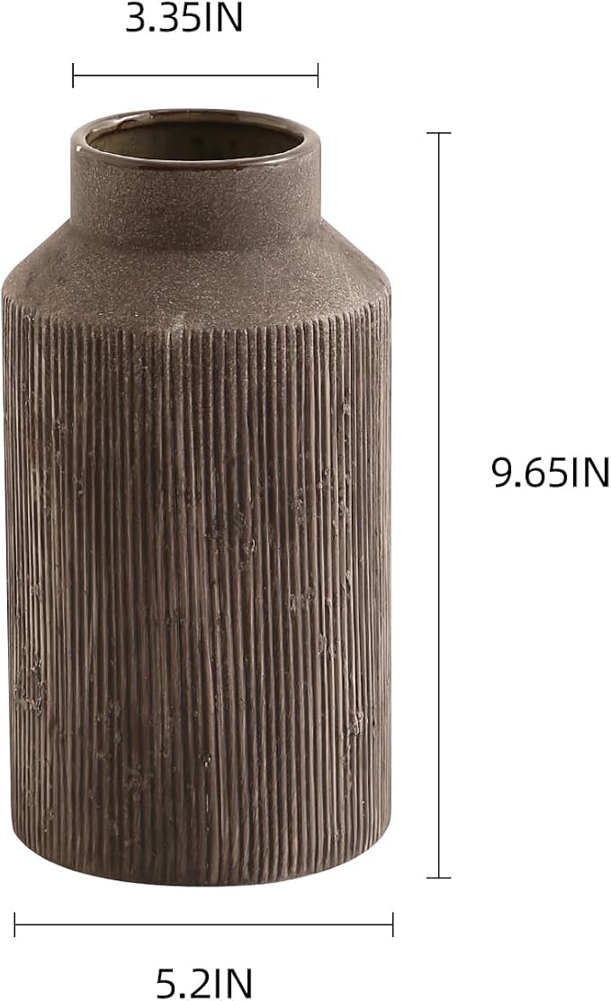 Rustic Vases for Home Decor. Ceramic Vase for Dining Table Decor. Terracotta - Image 2