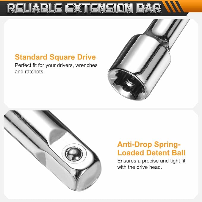 HARFINGTON 1pcs Socket Extension Bar 1/4" Drive 2" Long Extension Bars Impact - Image 3