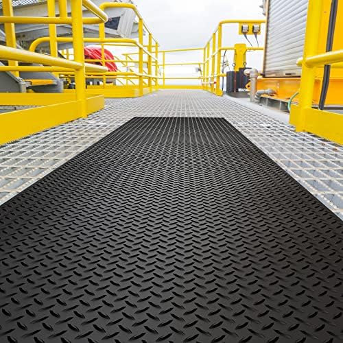 Workforce Vinyl Diamond Plate Commercial Grade Matting, Heavy Duty Floor Mat - Image 3