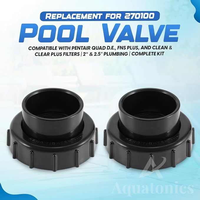 Black Pool Valve Adaptor Replacement 270100 Kit - Image 2