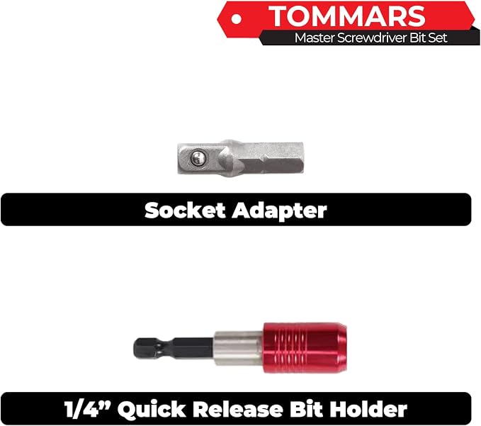 102-Pc Screwdriver Bit Set | S2 Steel, 1/4" Hex Shank Bits, Quick Release Bit - Image 2