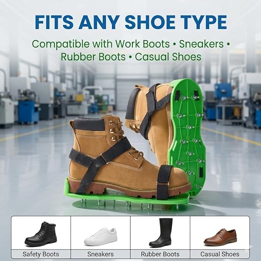 Epoxy Spike Shoes with 9-Inch Spiked Roller Fully Assembled Garage Floor - Image 4