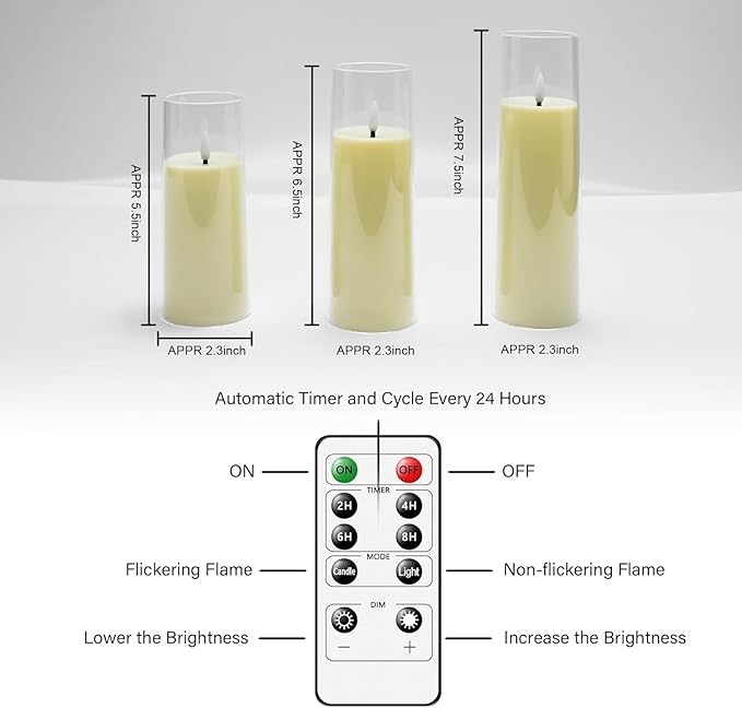 kakoya Flickering Flameless Candles Battery Operated - Image 5