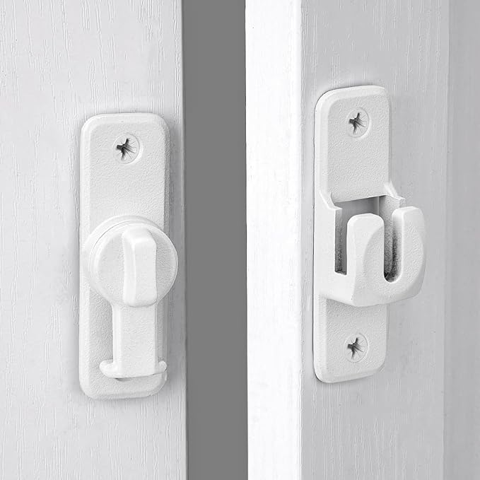 2 Pcs Matte White 90/180 Degree Flip Latch, Zinc Alloy Barn Door Latch | Right - Image 6