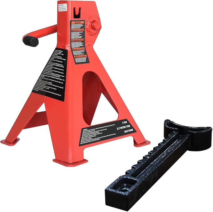 Amazon Basics Steel Jack Auto Stands, 3 Ton Capacity, Adjustable Height - Image 4