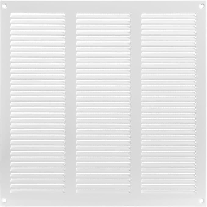 12 x 12 Inch White Galvanized Steel Return Air Register Vent Cover, AC Vent - Image 6
