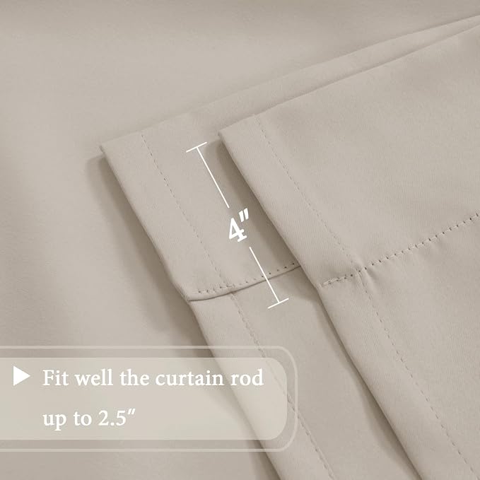 H.VERSAILTEX Blackout Tie Up Curtain 2 Panels Thermal Insulated Window Shade - Image 8