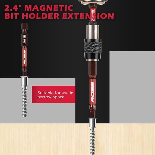 21-Piece 2.5" Hex Head Allen Wrench Drill Bit Set, 1/4" Hex Screwdriver Bits Set - Image 5