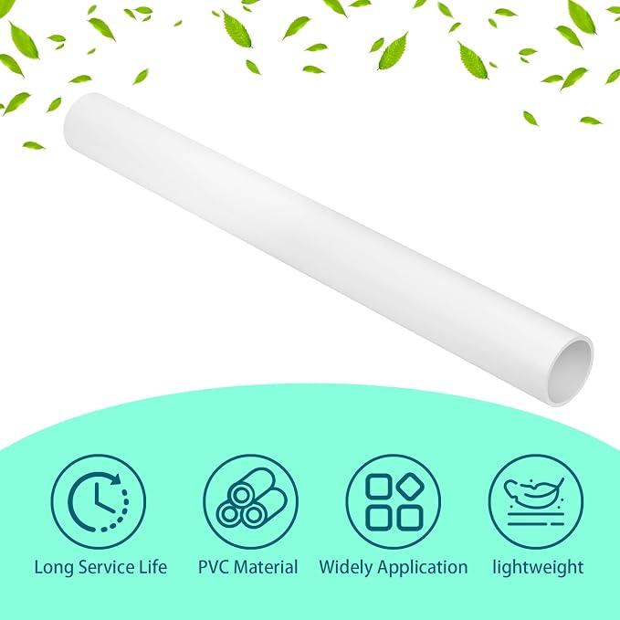3 Inch PVC Pipe 34" Long White Sch40 Industrial PVC Pipes - Image 4