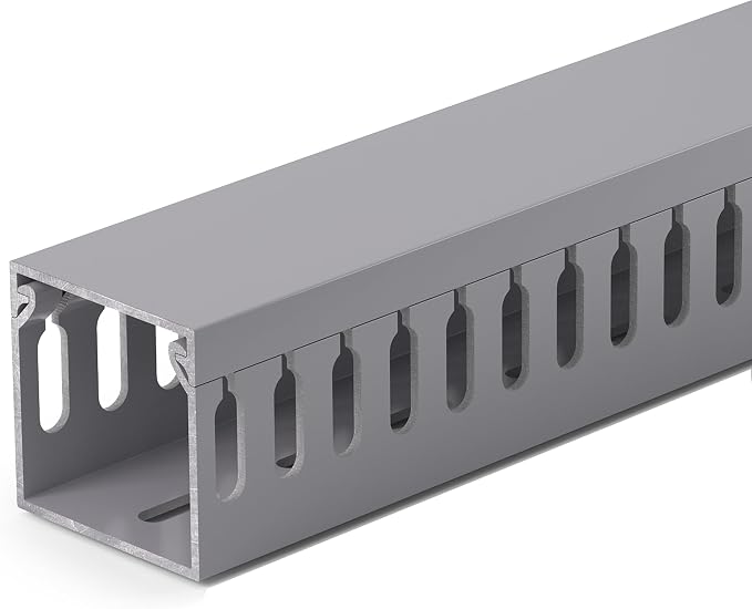 1.6"H x 1.6"W Cable Raceway, 12ft Under Desk Wire Management Channel, 4 Pack by ZhiYo