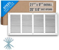 Fits 20x8 Duct Opening | Steel Return Air Grille by Handua | Vent Cover Grill by Handua