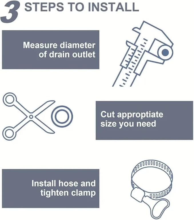 Washing Machine Drain Hose Flexible Dishwasher Drain Hose Extension Kits - Image 7