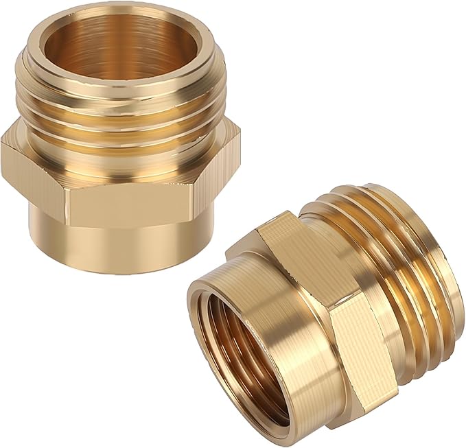 3pcs Garden Hose Adapter, 1/2" NPT Female to 3/4" GHT Male Hose Connector | by Unknown