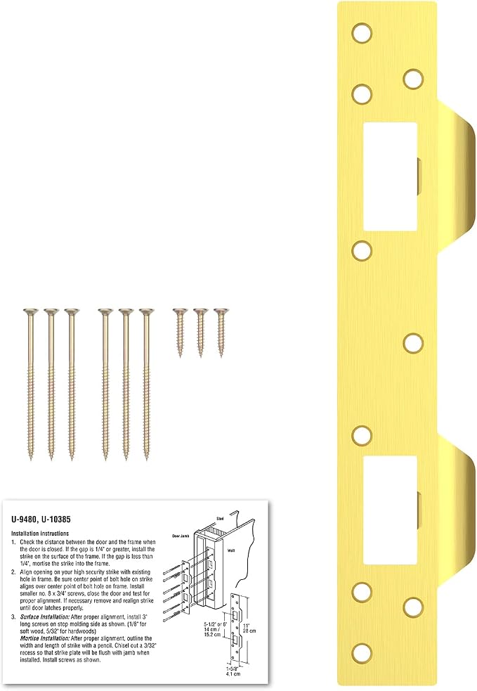 U10385 U9480 Door Strike Plate Reinforcement Plate by PalpitateC