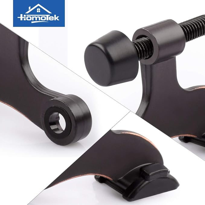 HOMOTEK 2 Pack Hinge Pin Oil Rubbed Bronze Door Stopper, Adjustable Deluxe - Image 2
