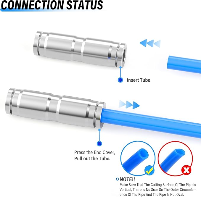TAILONZ 304 Stainless Steel Straight 1/4" 1pcs | Straight Fitting - Image 5
