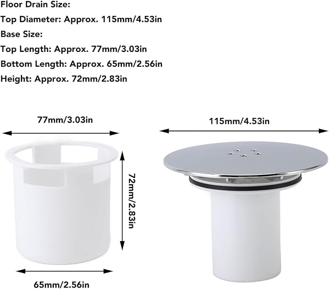 Shower Drain, 4.5 Inch Quick Drain - Image 9