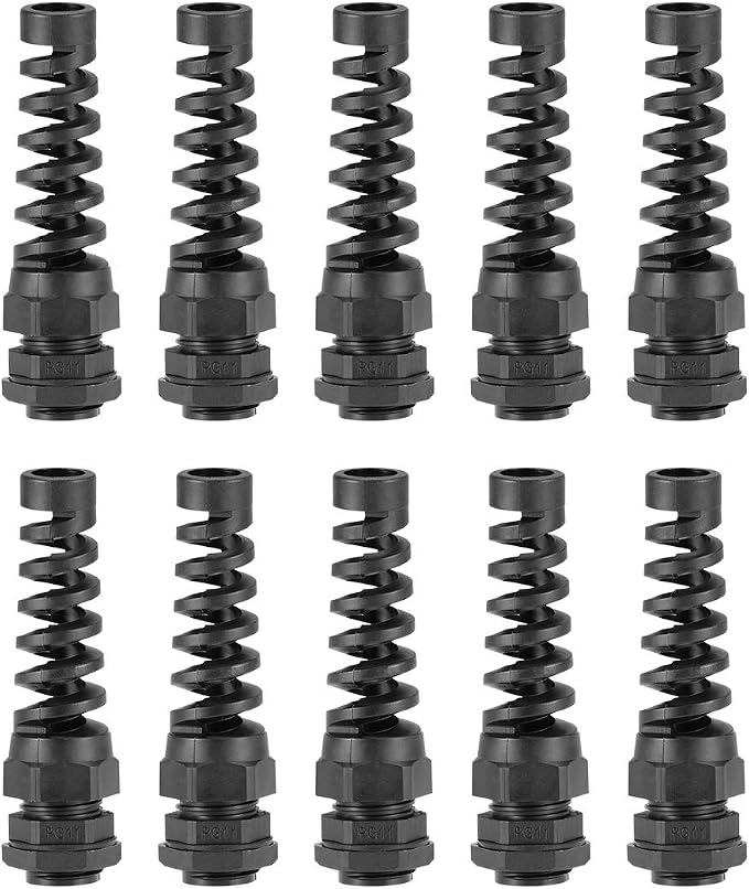 uxcell PG11 Cable Gland 5mm-10mm Wire Hole Waterproof Nylon Joint Adjustable by uxcell