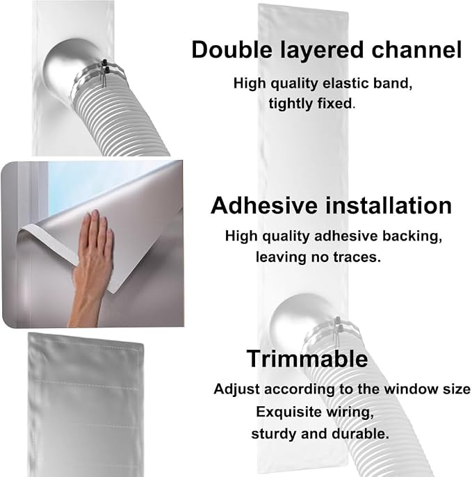 Window Seal Kit Silver for Portable Air Conditioner - Image 6