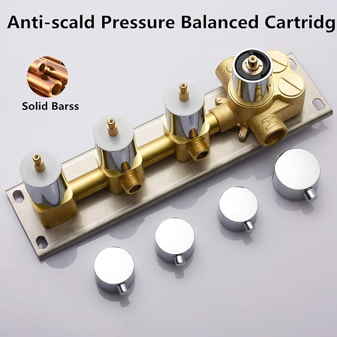 Polished Chrome Thermistatic Shower Mixing Valve | Concealed Mount, Pressure - Image 5