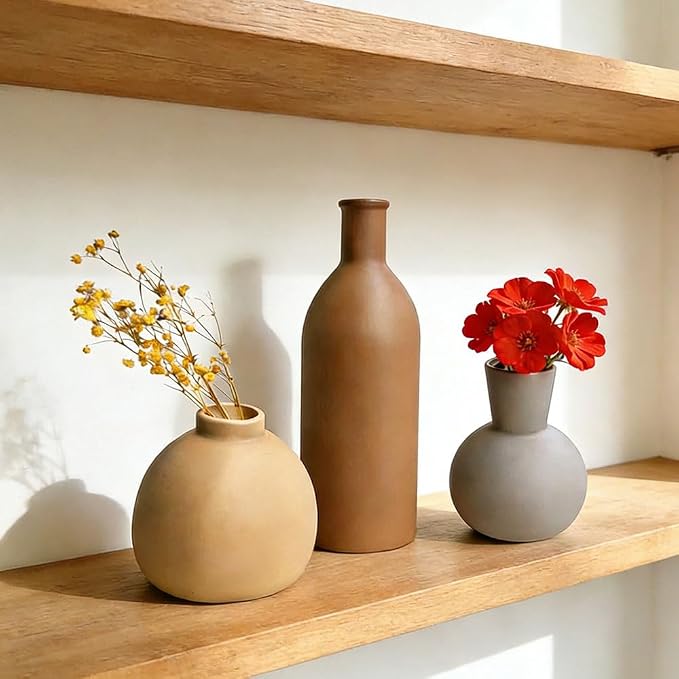 Ceramic Vase Set of 3 by DiscoverYourWorldwithBerallo-BeYourOwnRoyalty