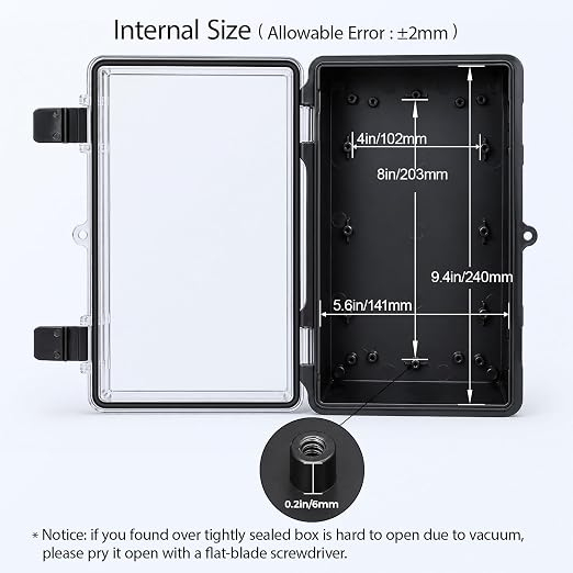 Junction Box IP67 Waterproof Electrical Box ABS Plastic Hinged Shell - Image 4