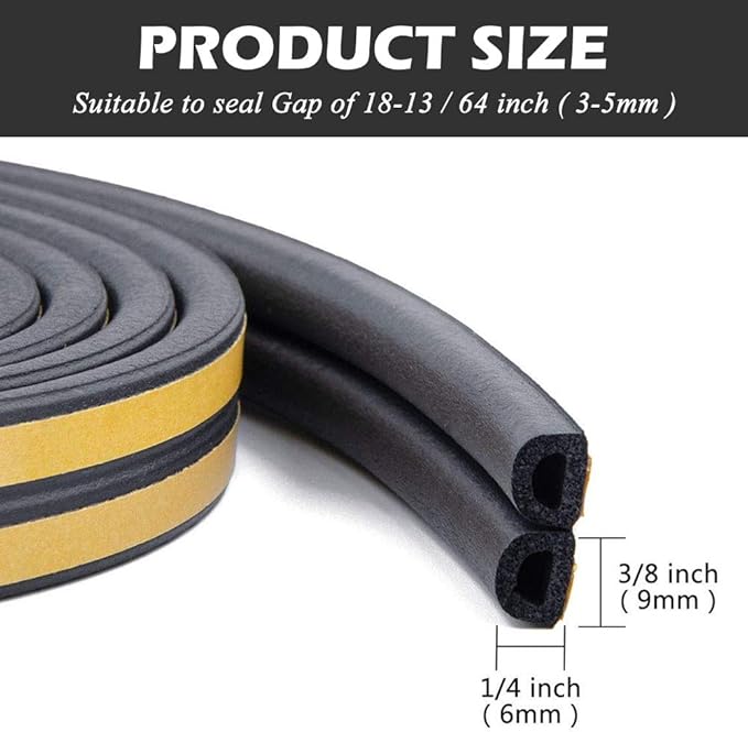 CloudBuyer Door Weather Stripping, Soundproof Insulation Seal Strip - Image 2