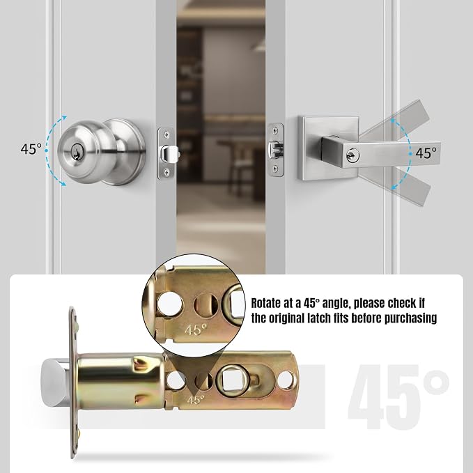 Adjustable Dead Latch 2-3/8'' or 2-3/4'' - Image 3