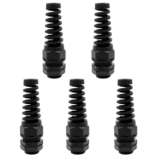 Strain Relief Cord Connector, LISTENJIALE 5Pcs NPT 1" Waterproof Cable Gland by LISTENJIALE