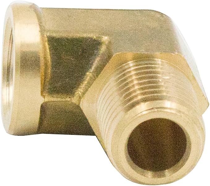 90 Degree Brass Street Elbow 3/8" NPT Male x 3/8" NPT Female Forged Pipe Fitting - Image 4