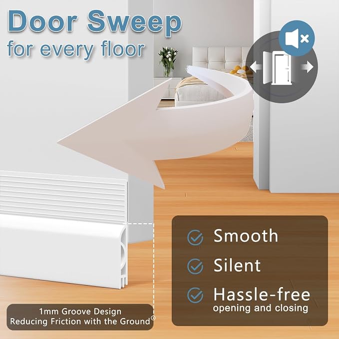 5 Pack Door Draft Stopper, Door Sweep - Image 3