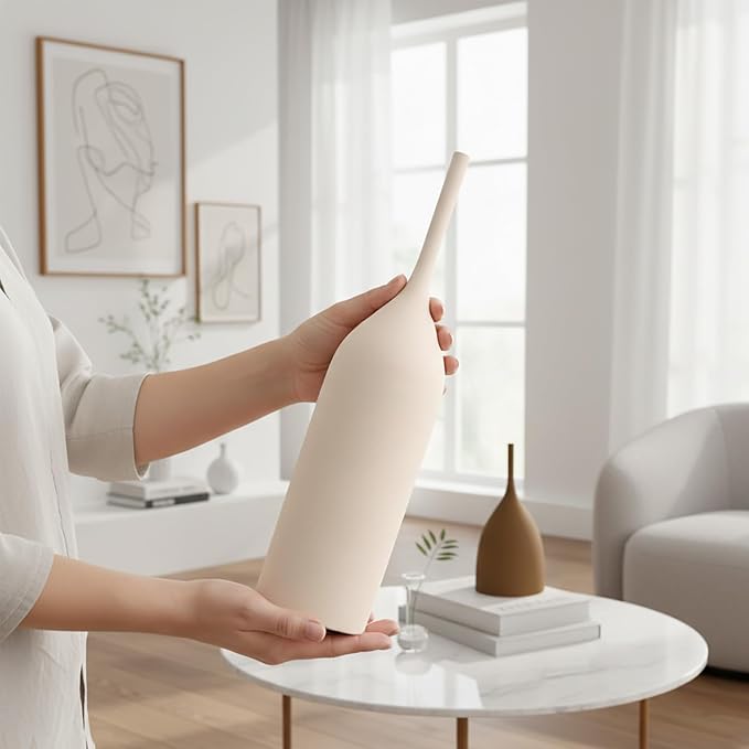 Ceramic Vases Set of 2, Modern Boho Vases - Image 4