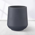 Kante Charcoal Concrete Planter 16.5" Dia All-Weather Round Large Pot | by Unknown