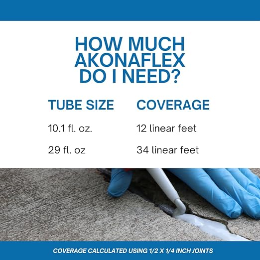 Akonaflex Self-Leveling Concrete Repair, 29 Ounces | Concrete Caulk Compound - Image 5
