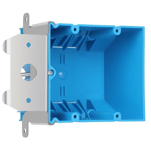 2 Gang Adjustable Plastic Outlet Box, 34 cu. in., 1 Pack | Blue PVC box by Unknown