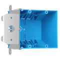 2 Gang Adjustable Plastic Outlet Box, 34 cu. in., 1 Pack | Blue PVC box by Unknown