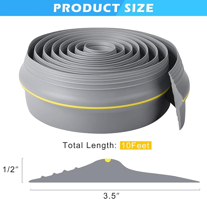 Papillon Garage Door Bottom Seal Strip, Weatherproof EPDM Rubber Threshold - Image 2