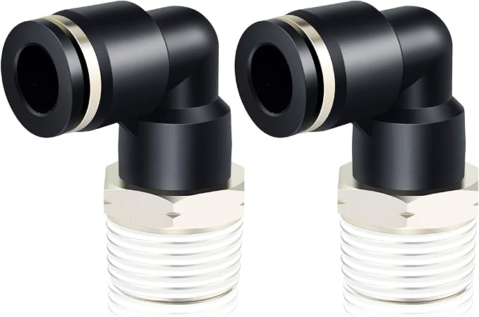 TAILONZ 8mm x 3/8" NPT Push to Connect Elbow Fitting 2pcs | Copper&Plastic - Image 7