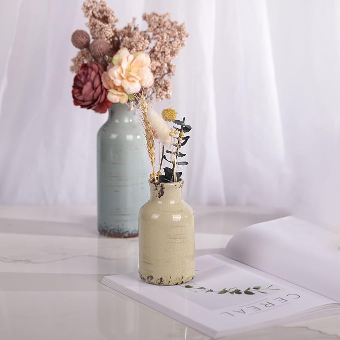 Multicolor Ceramic Vase Set of 3 - Image 4