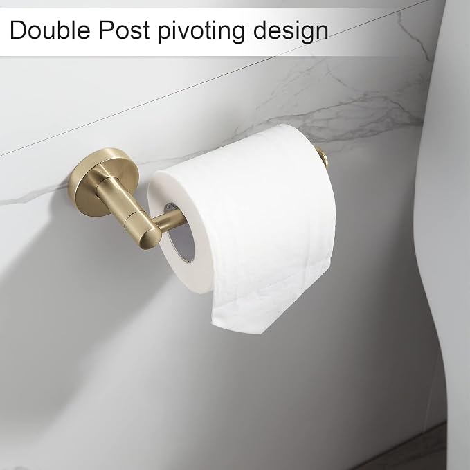 BGL Bathroom Accessory Set Brushed Gold 4 Pieces Towel Rack Set - Image 4