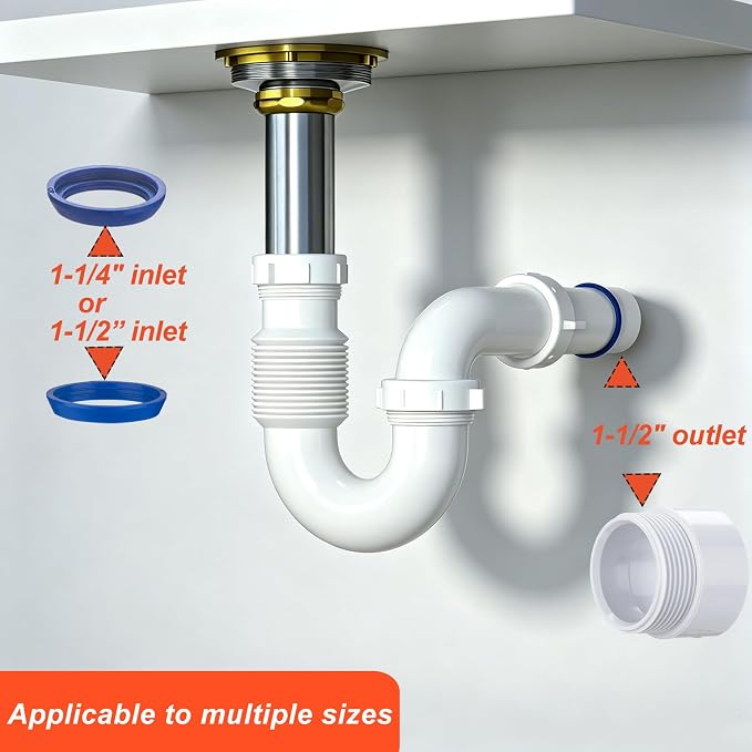 tatatagear 1-1/2 inch Adjustable P Trap Kit - Image 2