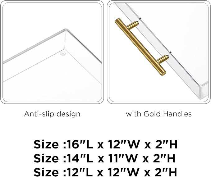 12"x12" Clear Acrylic Serving Tray - Image 5
