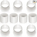 10Pcs White 1-1/4 inch PVC Coupling, Socket x Socket, Furniture Build Grade by Boltigen